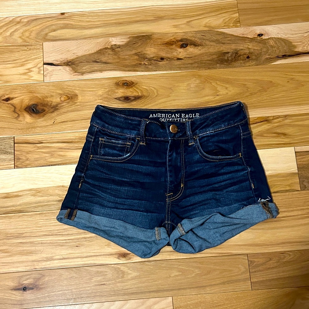American Eagle Outfitters Women's Deep Indigo Jean Shorts
